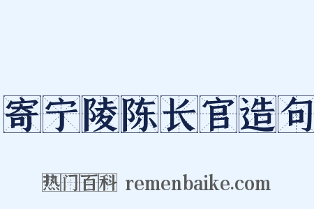 寄宁陵陈长官造句是什么意思的图片